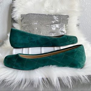 NWOB TALBOTS Addison Quilted Suede hidden-wedge